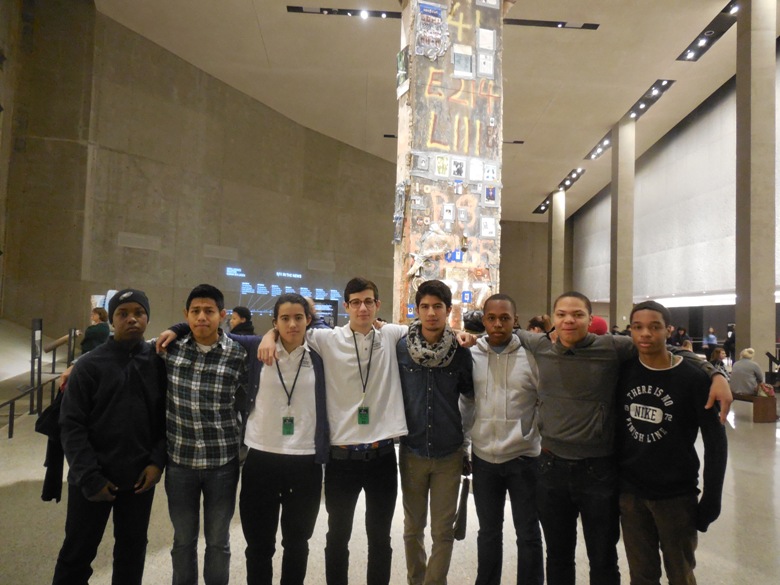Westport ABC Scholars and teen guides from Stuyvesant High School at 911 Memorial Museum