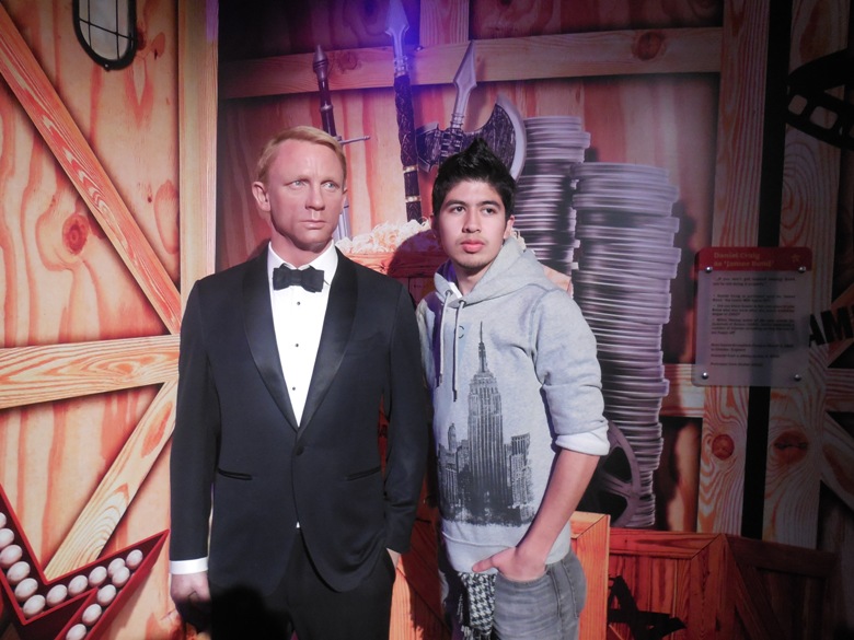 Westport ABC scholar Christopher Morales and James Bond was figure at MME Tussauds NYC