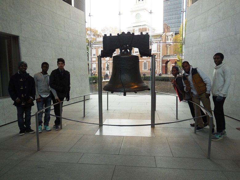 Westport ABC scholars at the Liberty Bell