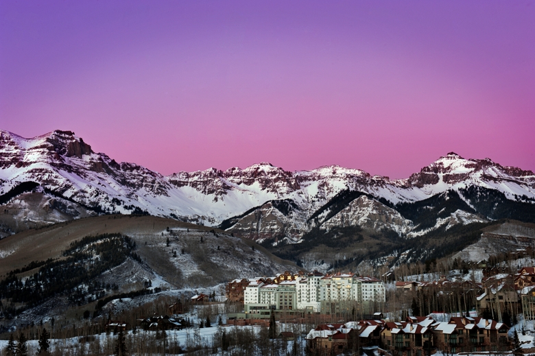 Winter_Sunset at The Peaks Resort and Spa in Telluride CO