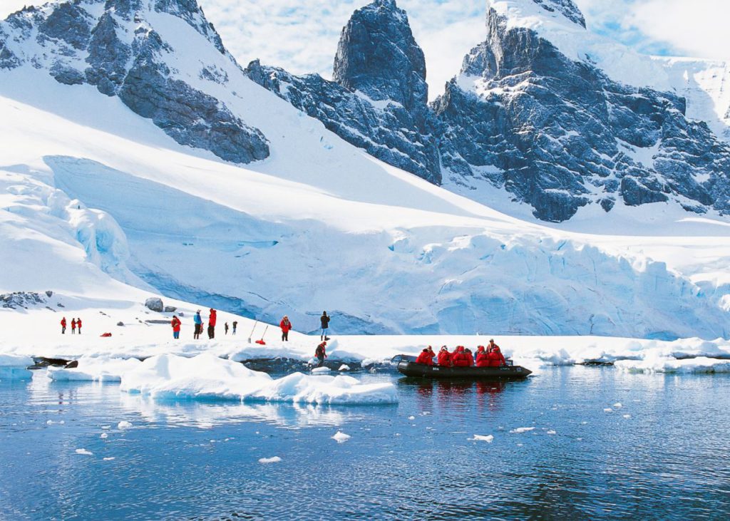 Zodiac excursion in Antarctica
