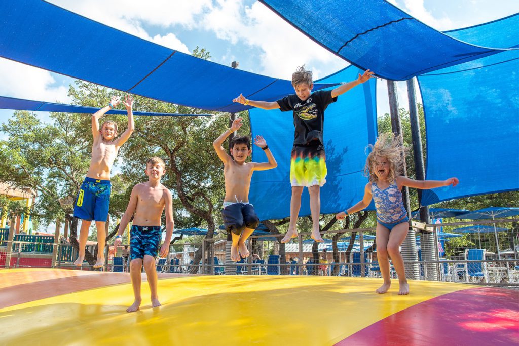 Pillow jumping at the Canyon Lake Jellowstone Park in the Texas Hill Country