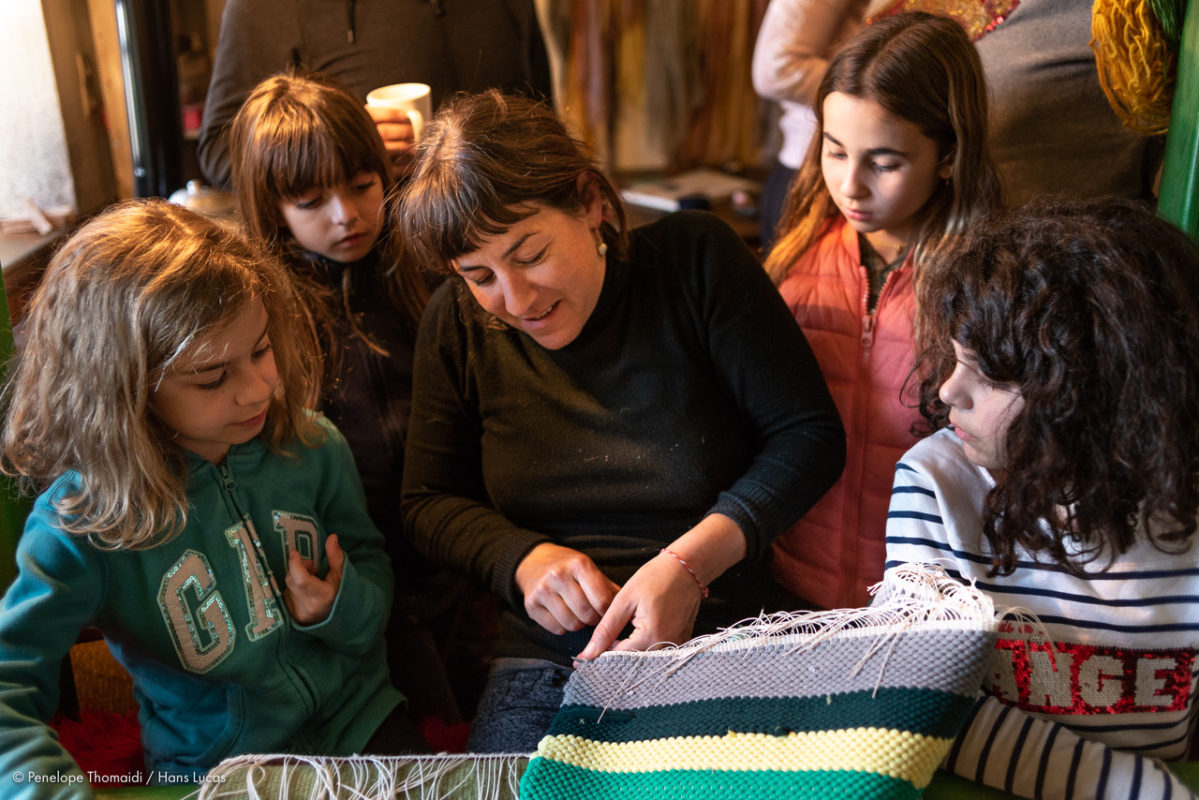 Weaving Lesson with Lena Gerothanassi at Rokka Guest House, Elafotopos village, Zagori, Epirus, Greece