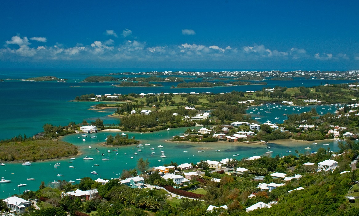 The Great Sound of Bermuda, on a sunny day.