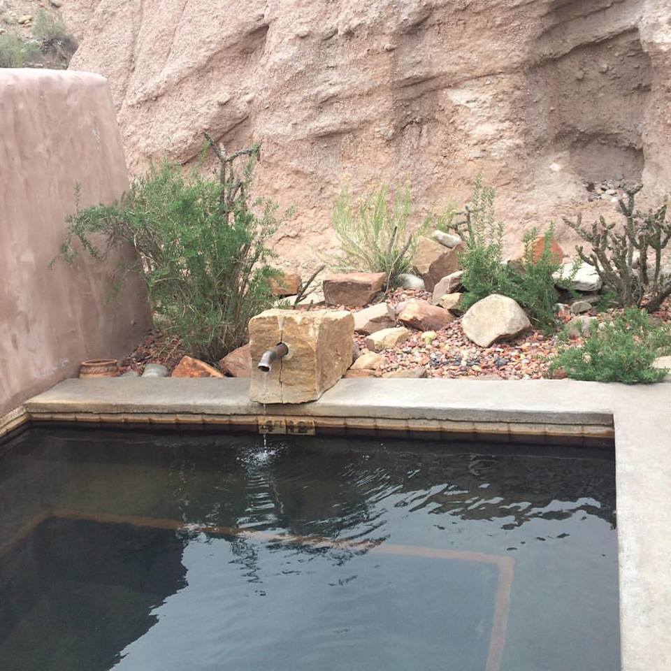 One of the relaxation pools at Ojo Caliente hot springs in NM