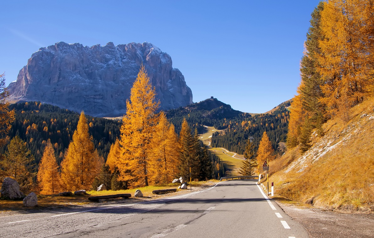 Fall color in the Dolomite Mountains