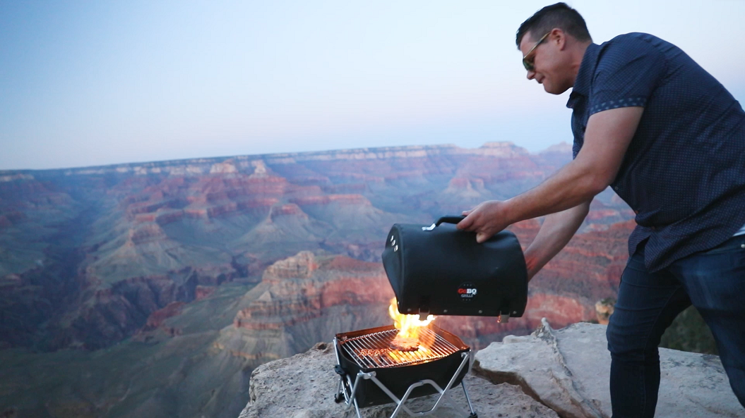 GoBQ portable grill in action