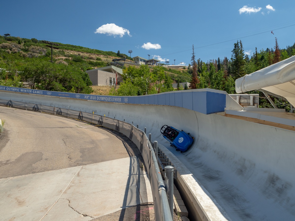 Olympic bobsled run in Park City UT