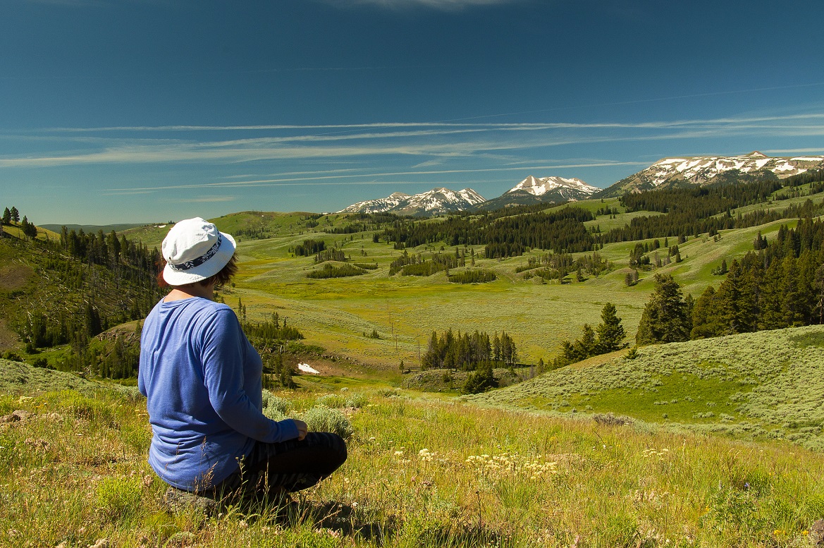 Woman enjoys classic Yellowstone view. (Dreamstime/TNS)