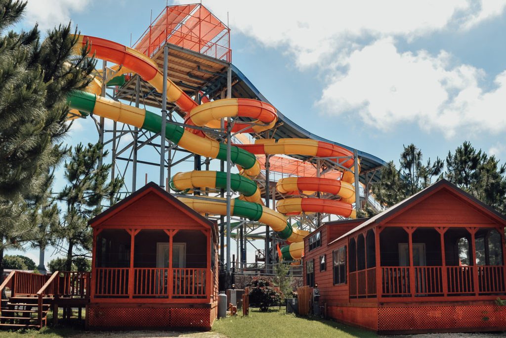 Waterslide at the Yogi Bear's Jellystone Park campground in Burleson TX