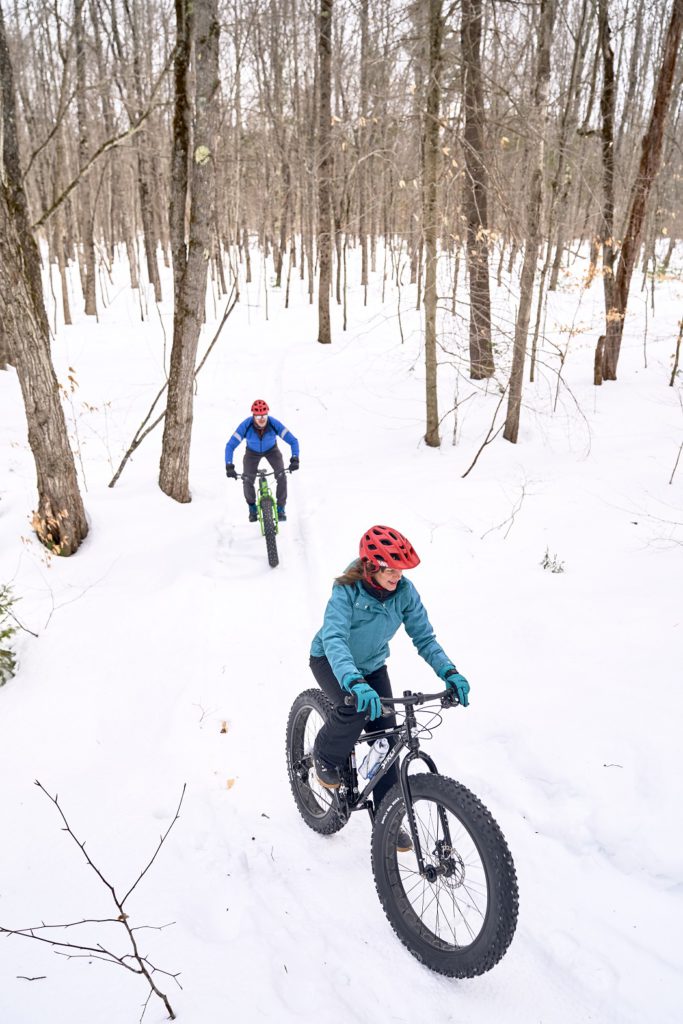 Fat Tire biking at Bradbury Mountain State Park in Pownal