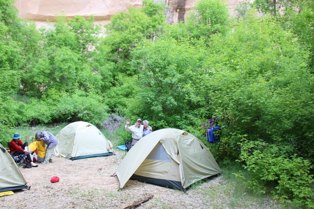 Campsite on the second night was on the beach under a 500-foot sheer cliff