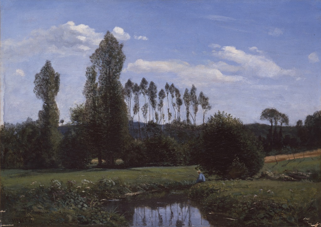 Claude Monet, View from Rouelles, 1858