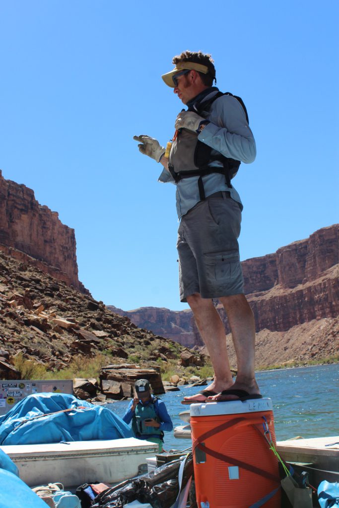 Expedition leader Ben Bressler explains the geology and history of the Grand Canyon