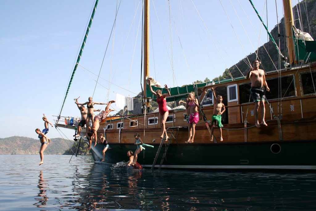 Gulet-jumping in Turkey