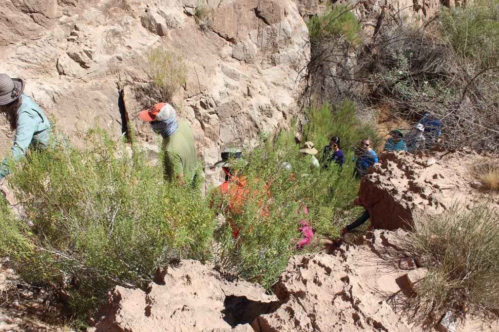 Hiking up to the Anasazi granary