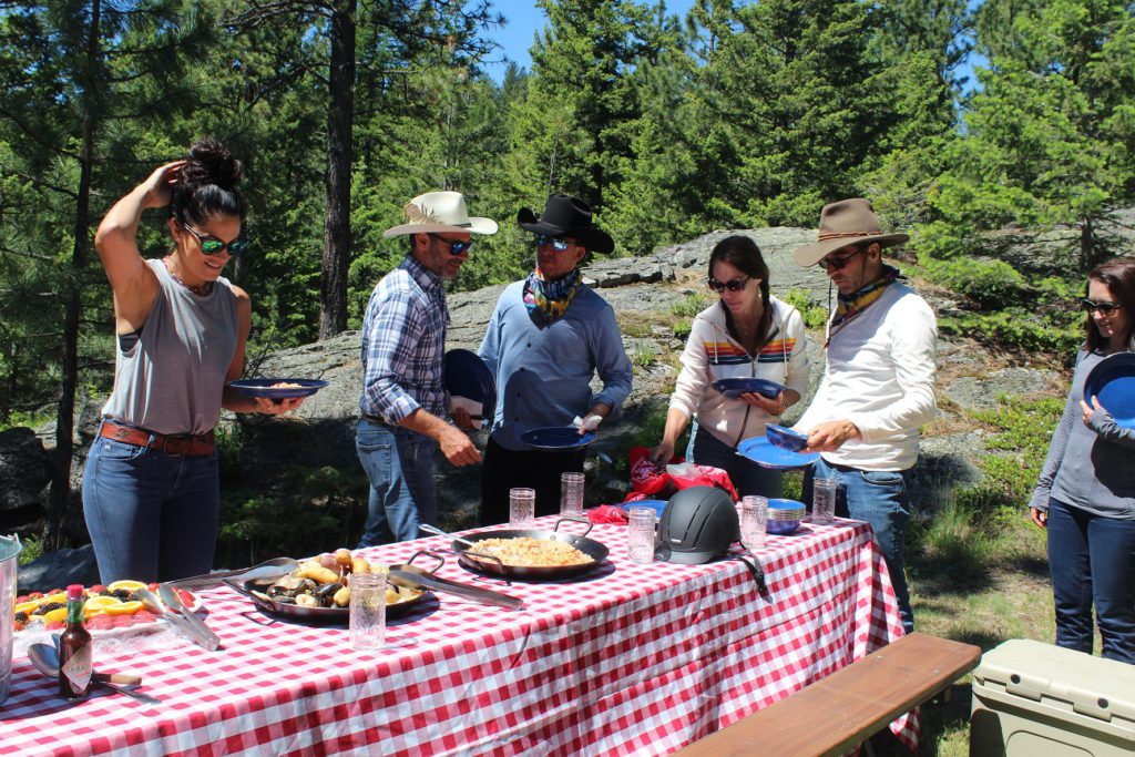 Trailside lunch is served