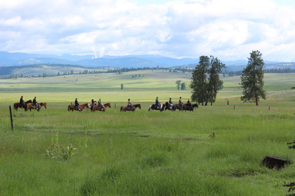 Horseback riding at Paws Up