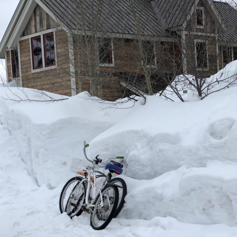 Town of Crested Butte CO in deep winter