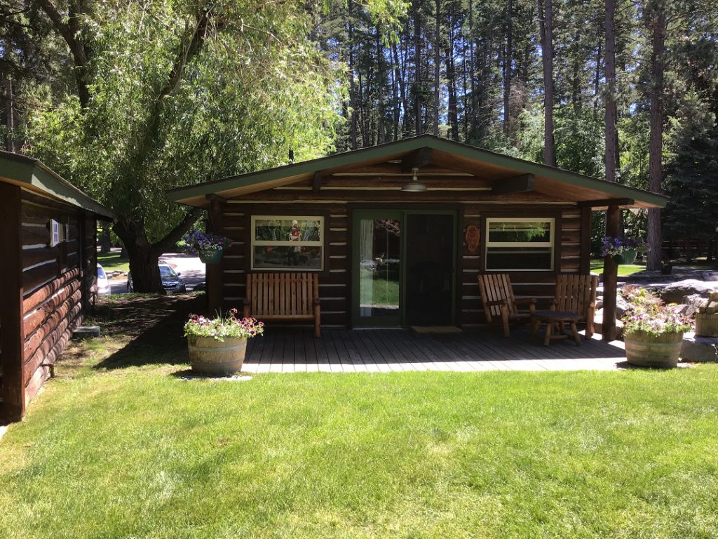 Our cozy cabin at Flathead Lake Lodge in NW Montana