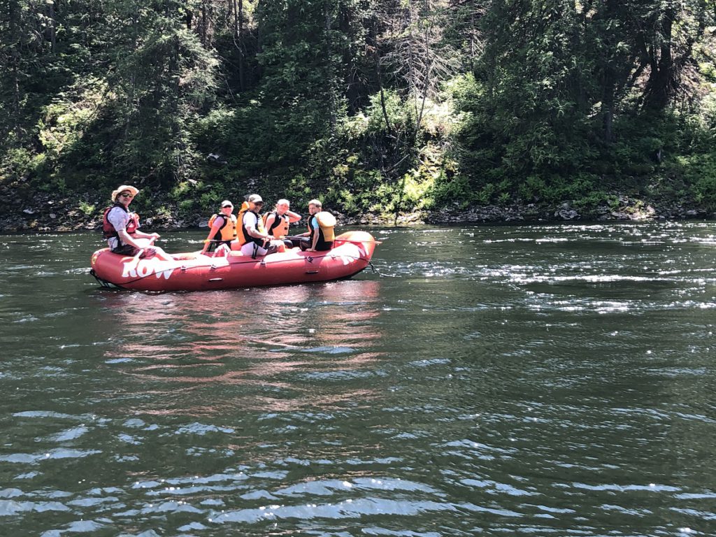 The Casler family on the Selway River in Idaho