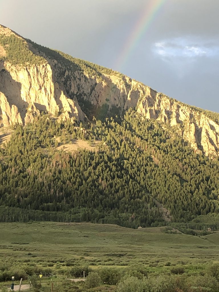 A pot of bitcoin believed to be at the end of this magnificent Crested Butte rainbow