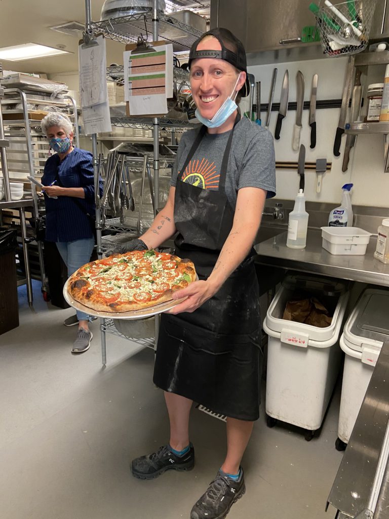 Boss Lady making pizzas at The Gant Aspen