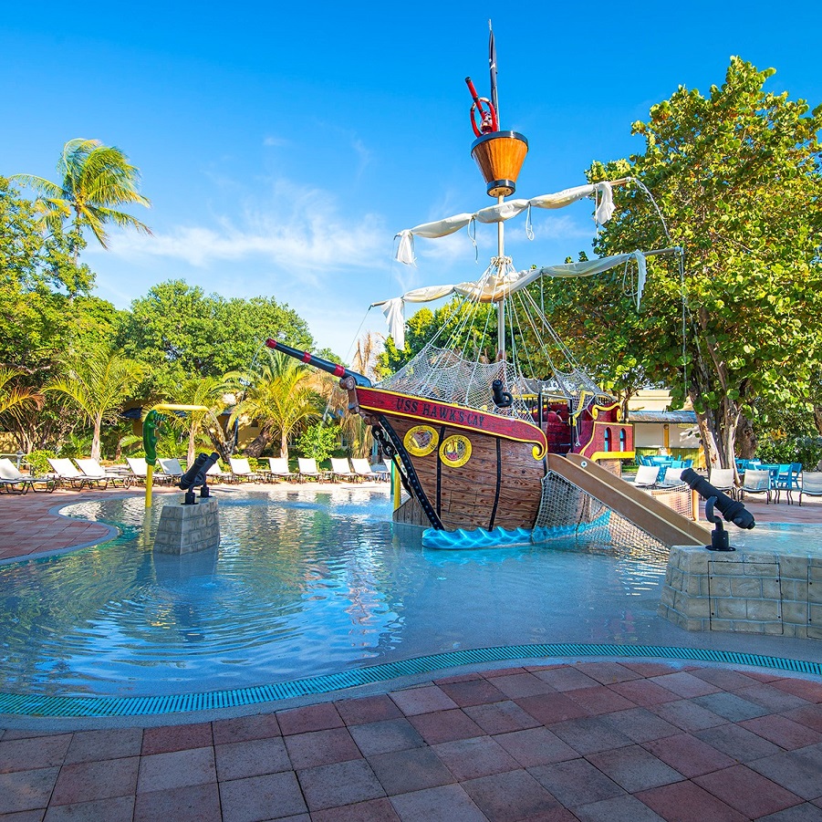 Pirate ship pool at Hawks Cay Resort
