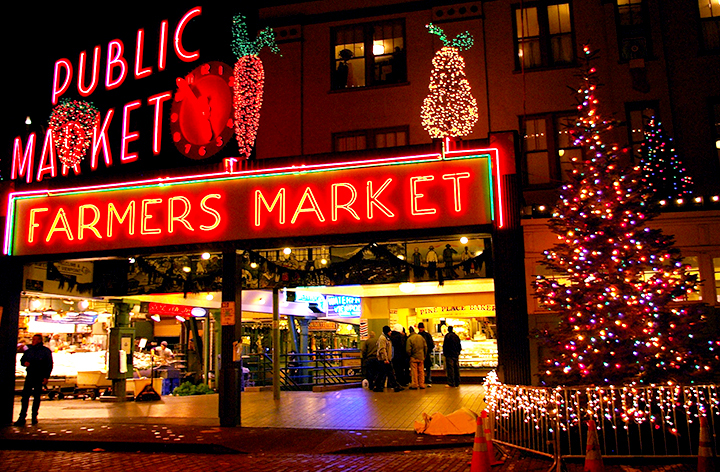 Seattle's Public Market at the holidays