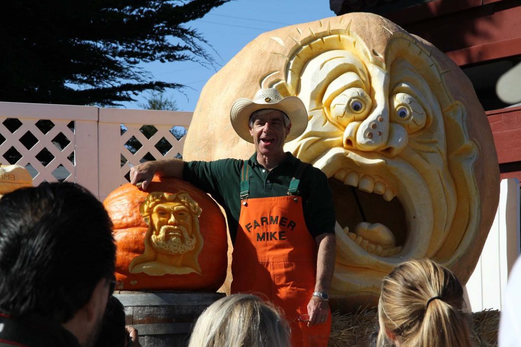 Pumpkin carving at the Half Moon Bay Art and Pumpkin Festival
