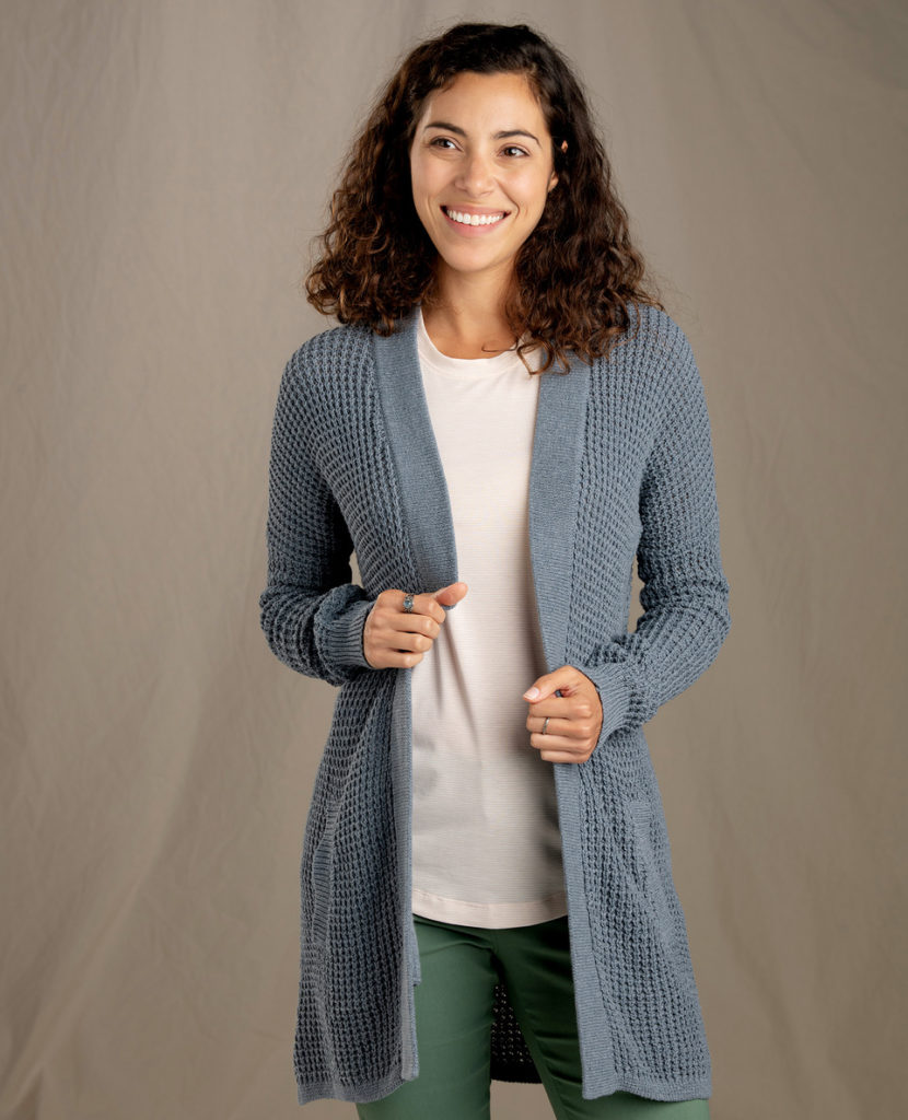 Recycled denim cardigan from Toad & CO