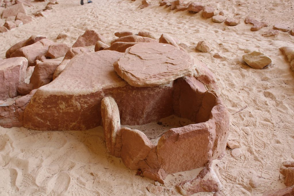 Remnants of granary where the Freemont people stored corn when they lived here circa 800-1200 AD