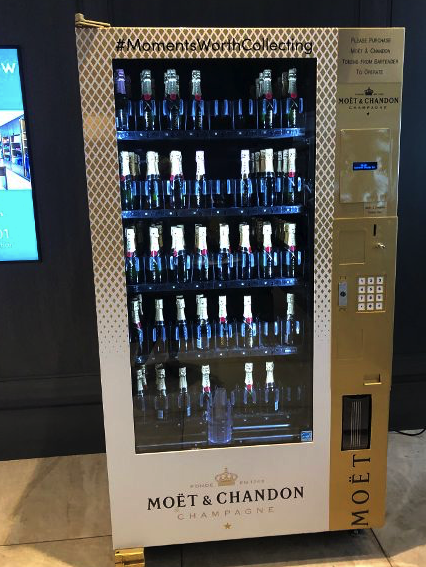 Champagne vending machine in the Hotel Talisa