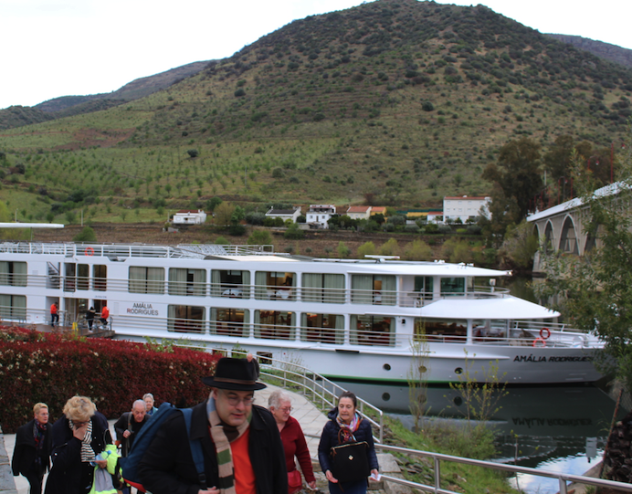 Departing CroisiEurope's Amalia Rodrigues for Salamanca