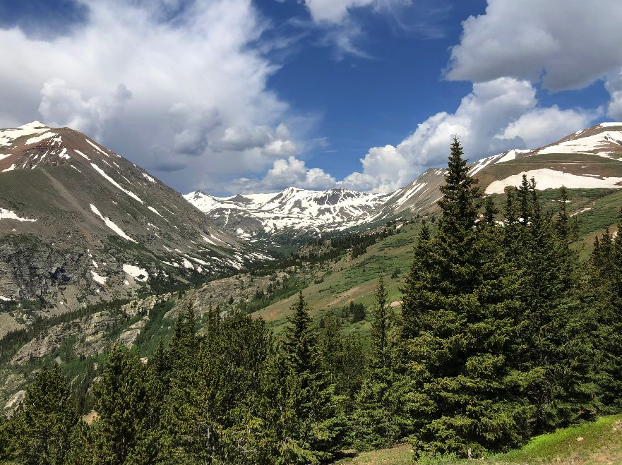 Lots of snow still left from the winter -- from the hike on Hoosier Pass