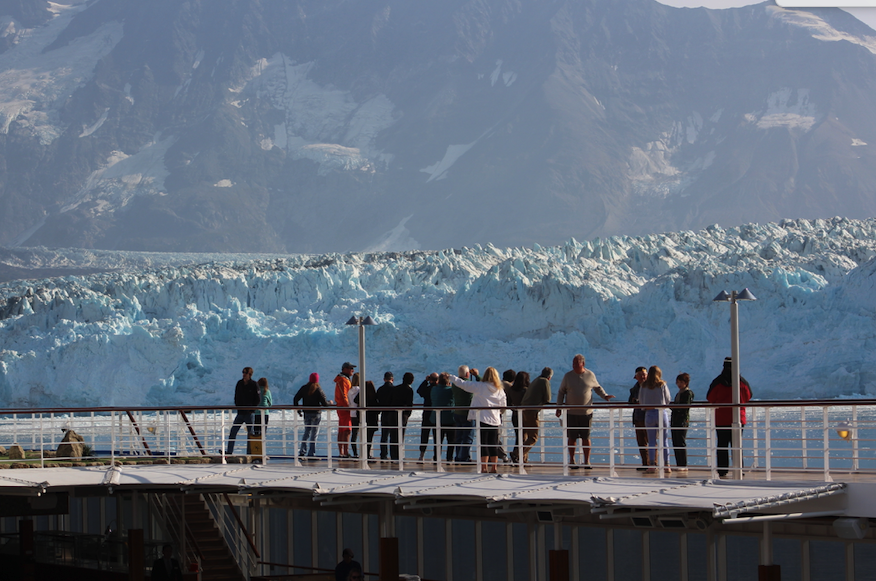 Regent Seven Seas Mariner near the Hubbard Glacier in Alaska