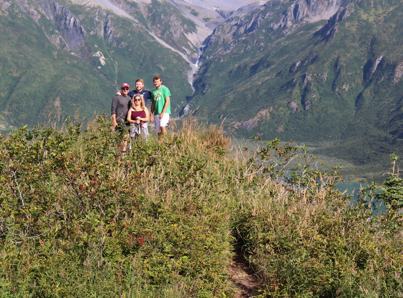 The Mann family from Indianapolis atop the ridge trail