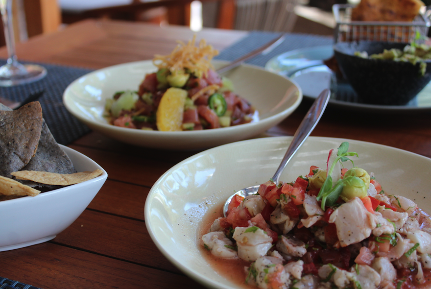 Cerviche served at Grand Velas Cabo