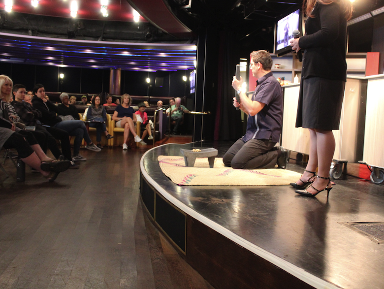 Edger Jimenez demonstrates tortilla making on the Oosterdam