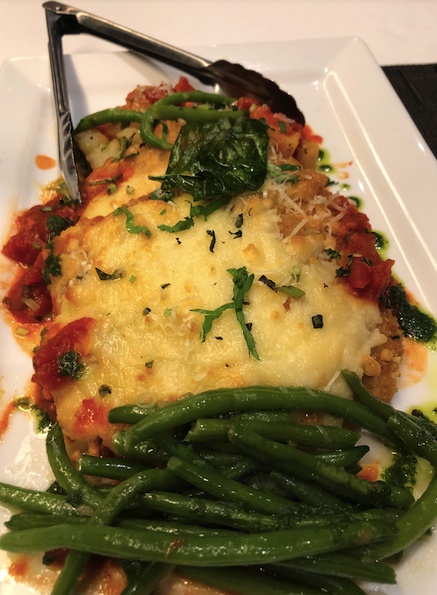 Chicken Parmigiana at Canaletto aboard Oosterdam