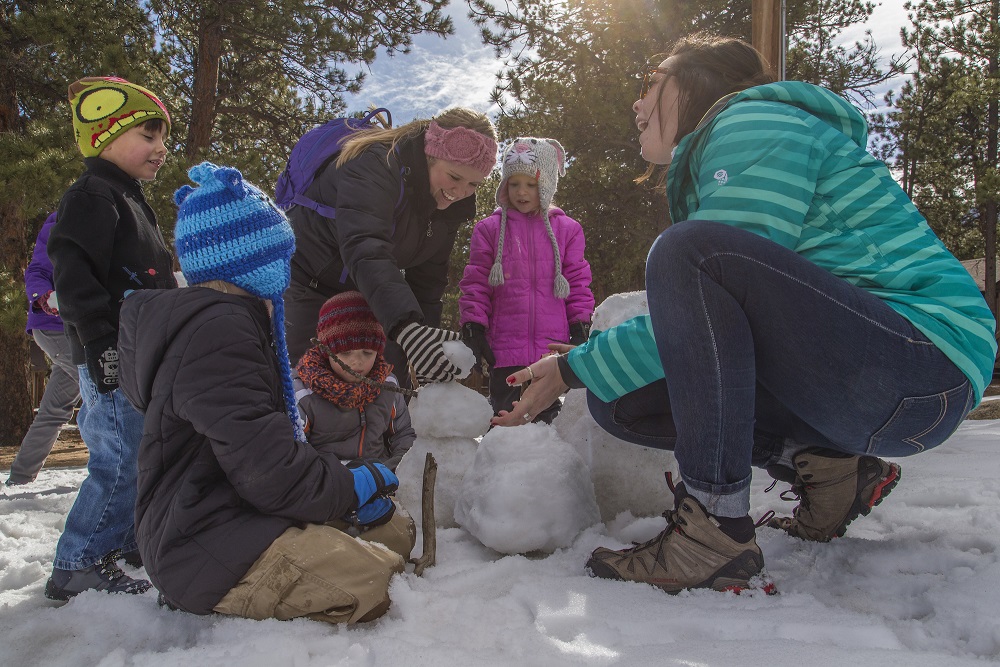 Snowman building at YMCA of the Rockies