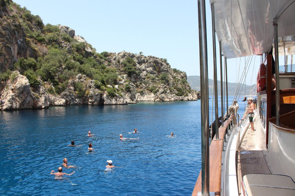 Swimming off the gulet, Aegean Clipper