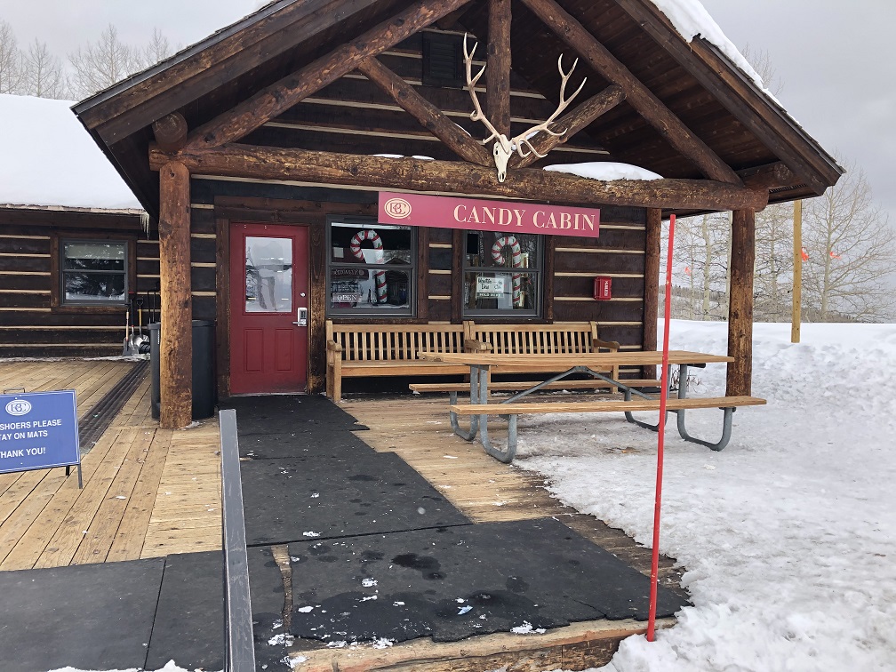 The Candy Cabin on Beaver Creek's ski mountain