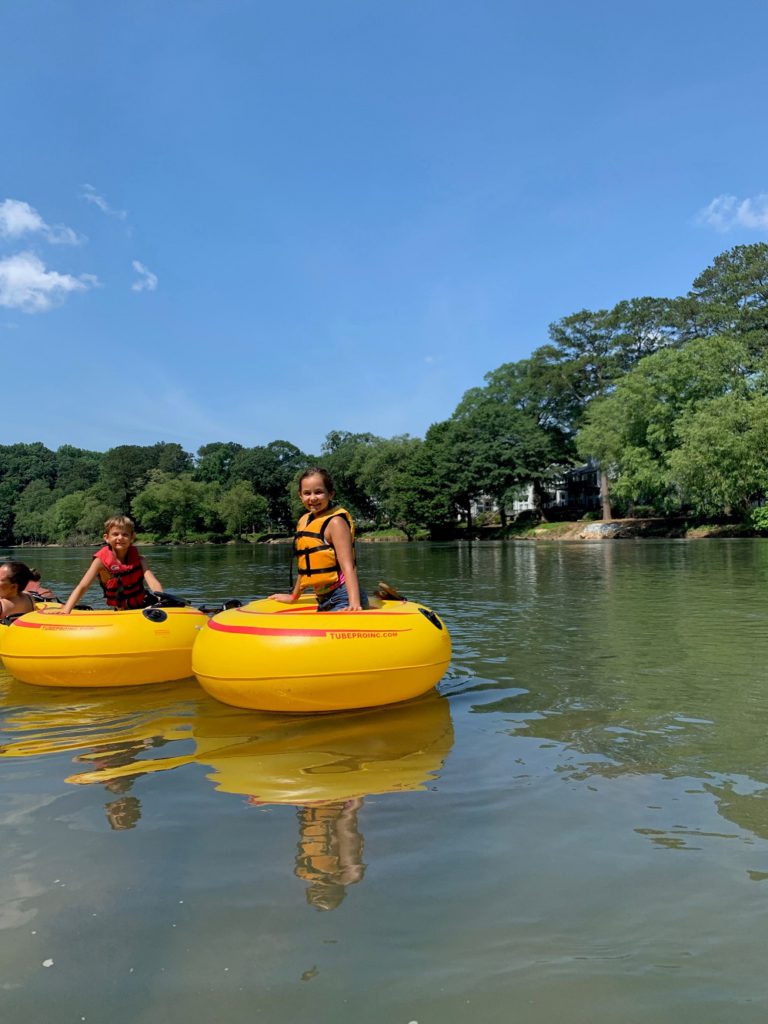 The best benefit of tubing is families unplug from their phones and plug in with nature