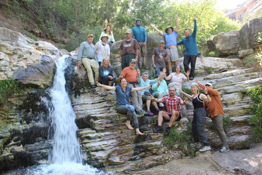 The kids at Butt Dam Falls