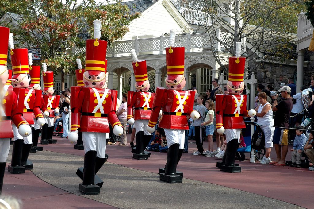 Toy Soldiers march at the Walt Disney World Christmas Parade