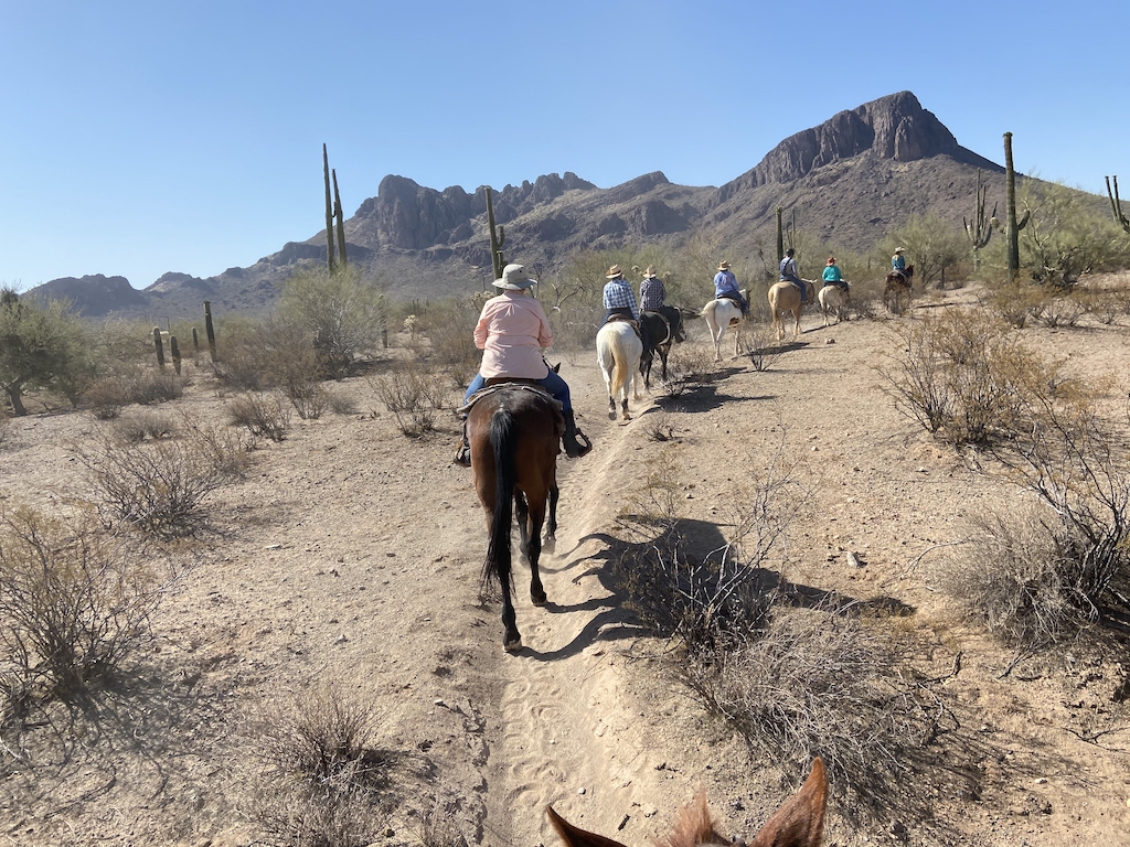 A trail ride at the White Stallion Ranch near Tucson AZ