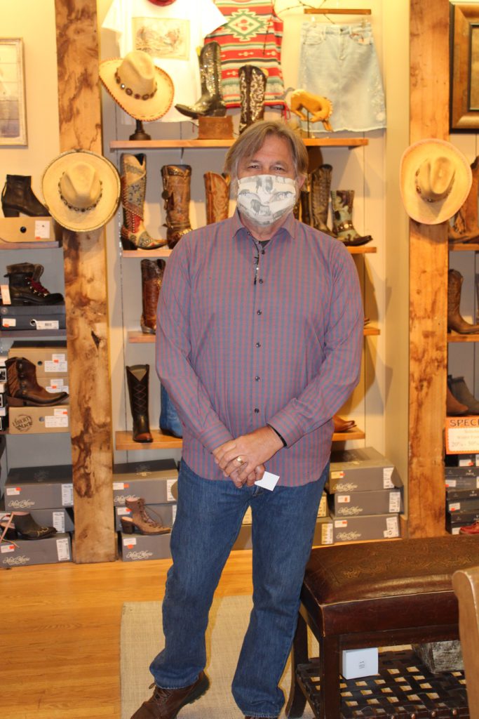 Very responsible store owner Jeff Roush owner of Wyoming Outfitters in Jackson