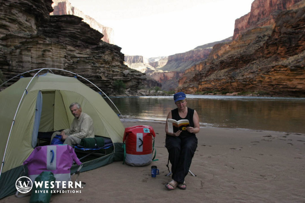 Camping by the Colorado River in the Grand Canyon