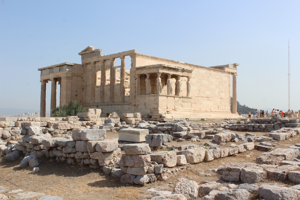 The temple on the Athens Acropolis shared by Athens and Poseidon